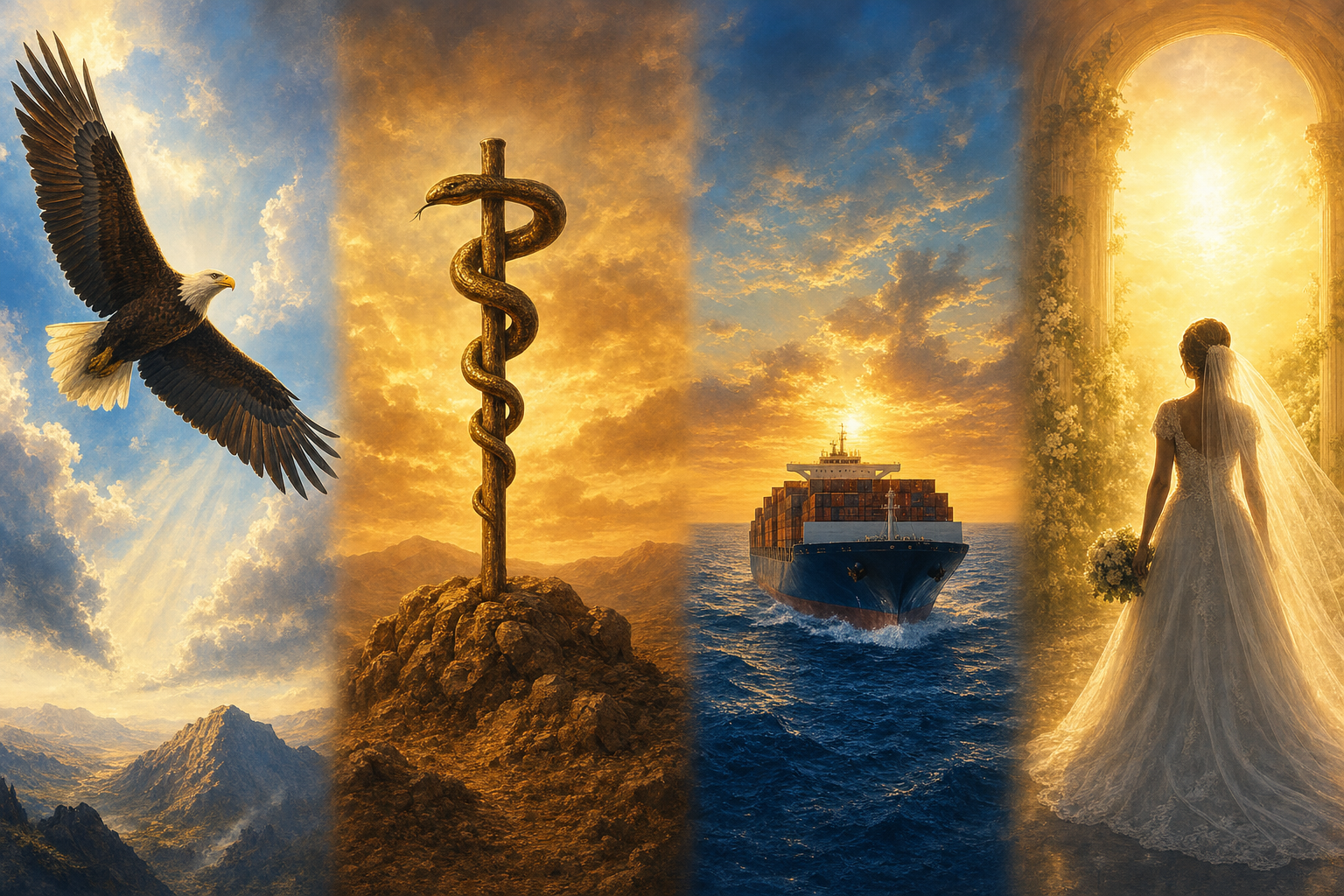 Proverbs 30 four mysteries — eagle, serpent, ship, and bride