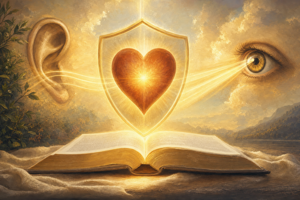 Horizontal banner for Guard Your Heart article on biblical imagination and guarding the heart