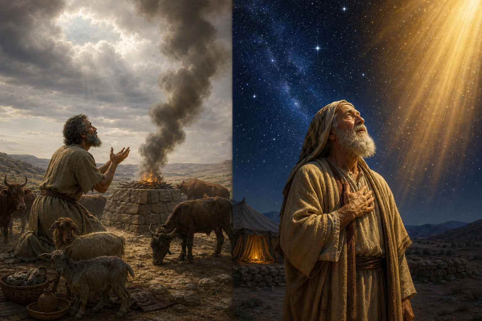 Job's temporary sacrifices versus Abraham's everlasting righteousness by faith