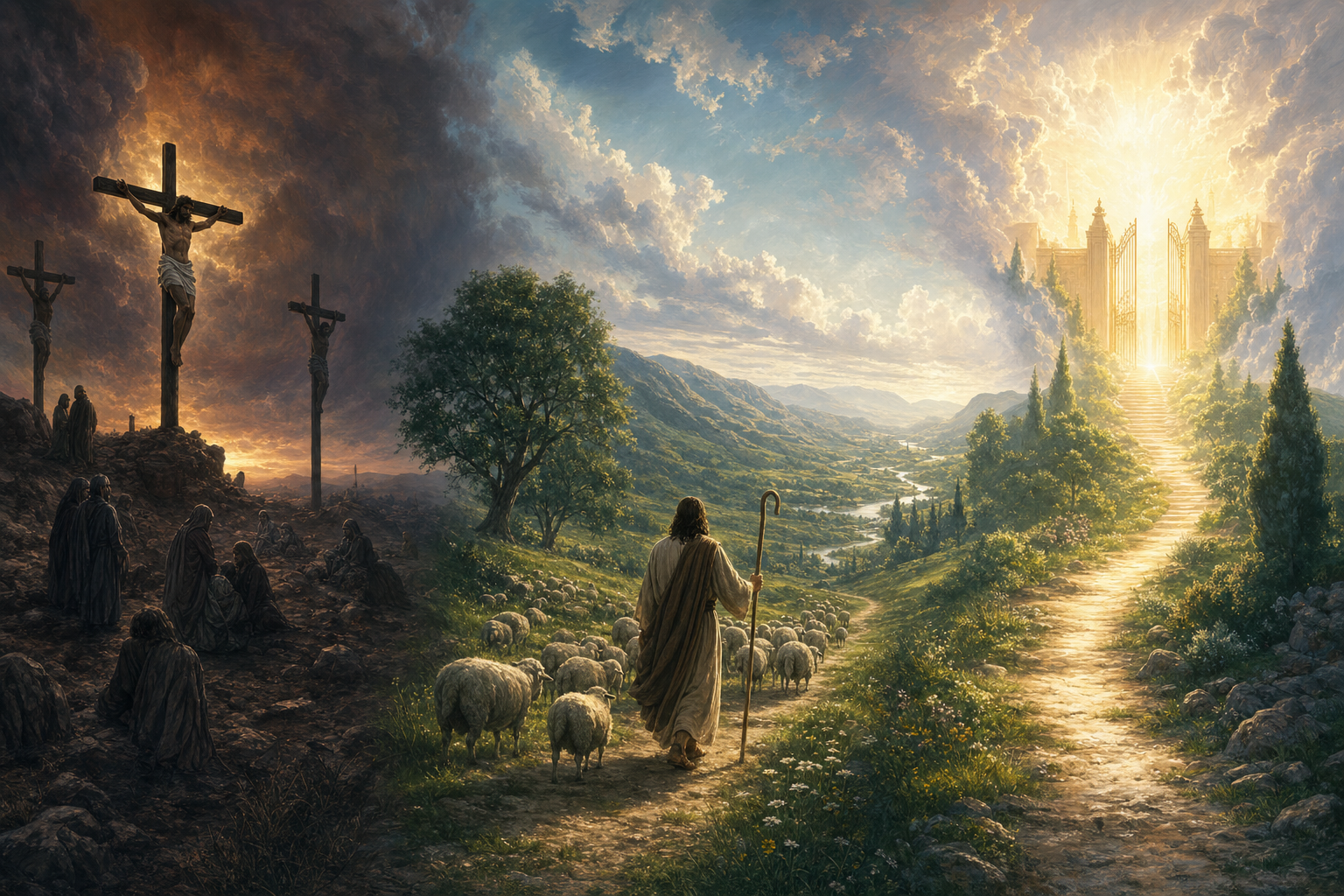 Psalms 22 through 24 journey from cross to shepherd to King of glory