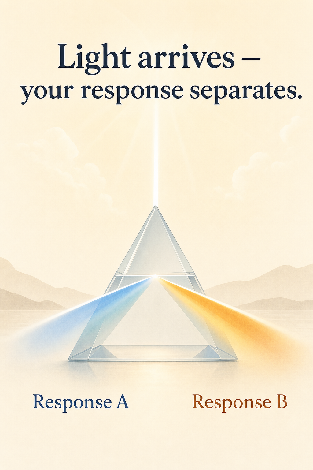 Light through prism shows neutral krisis separation