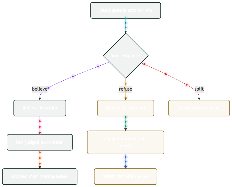 Animated verdict flow believe refuse schisma