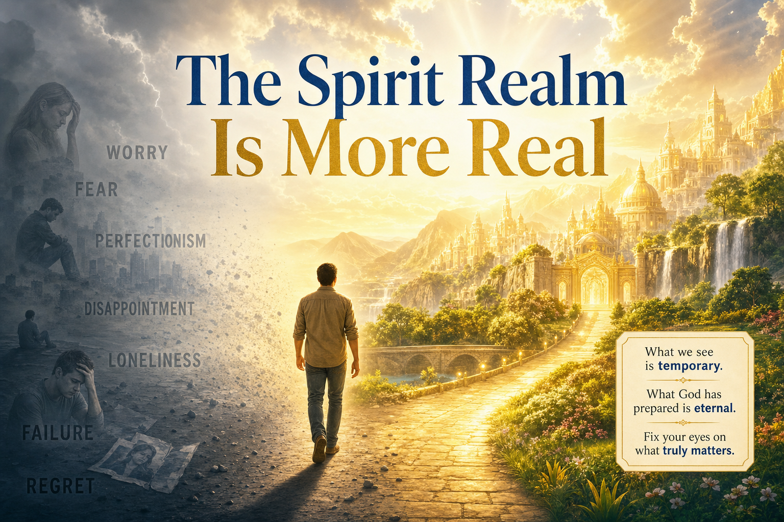 The spirit realm is more real than visible temporary circumstances