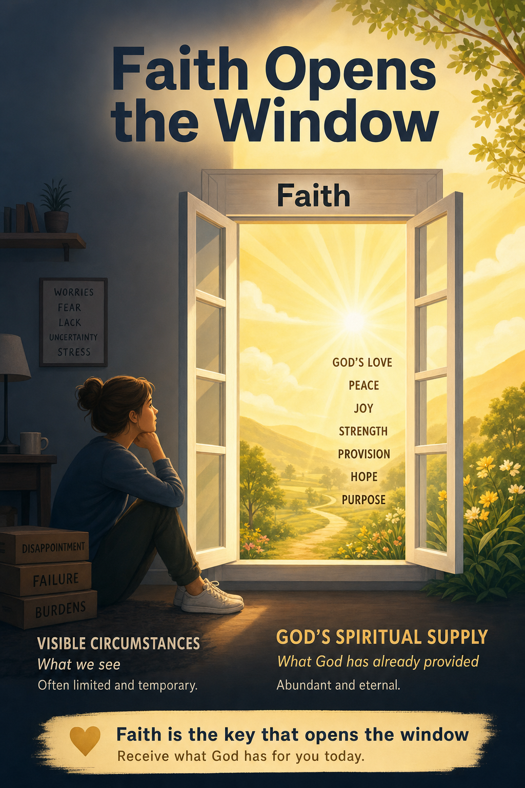 Faith as a window receiving spiritual supply already present