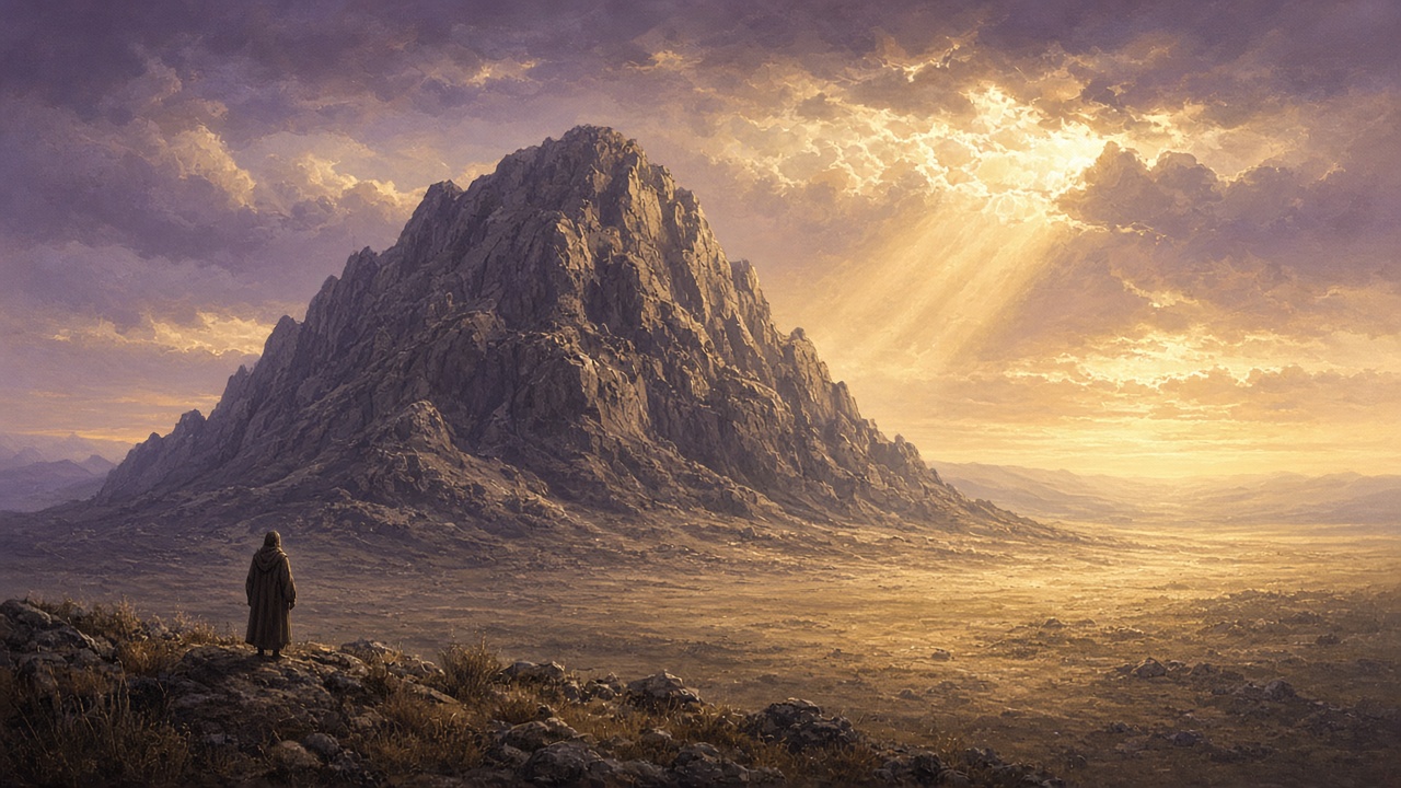 Great mountain becoming a plain before Zerubbabel — grace grace to it